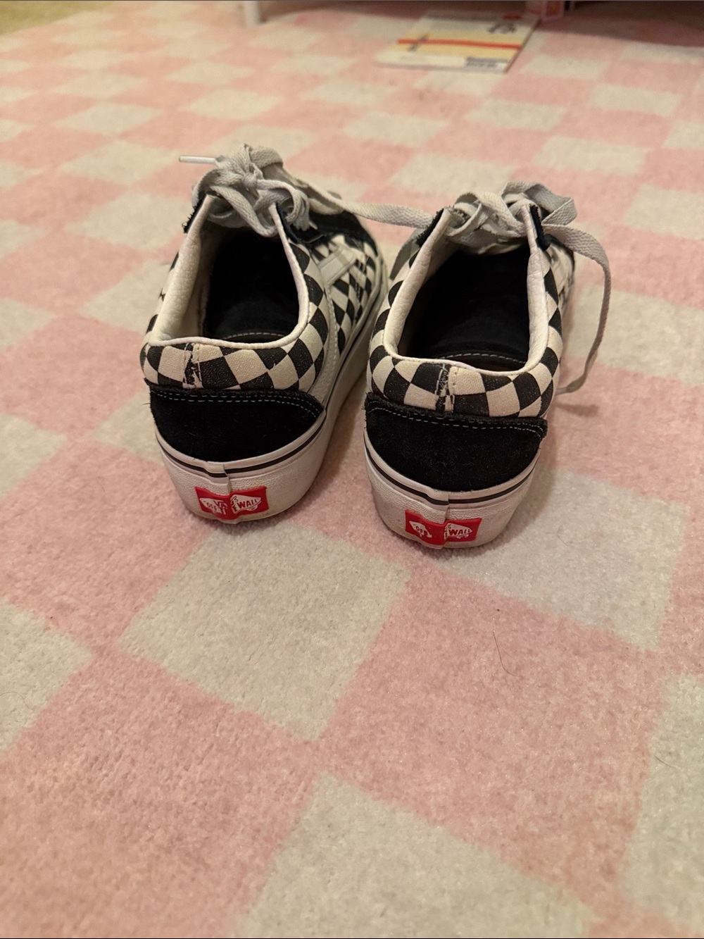 Vans Black & White Checkerboard Low-Top Sneakers - Picture 2 of 6